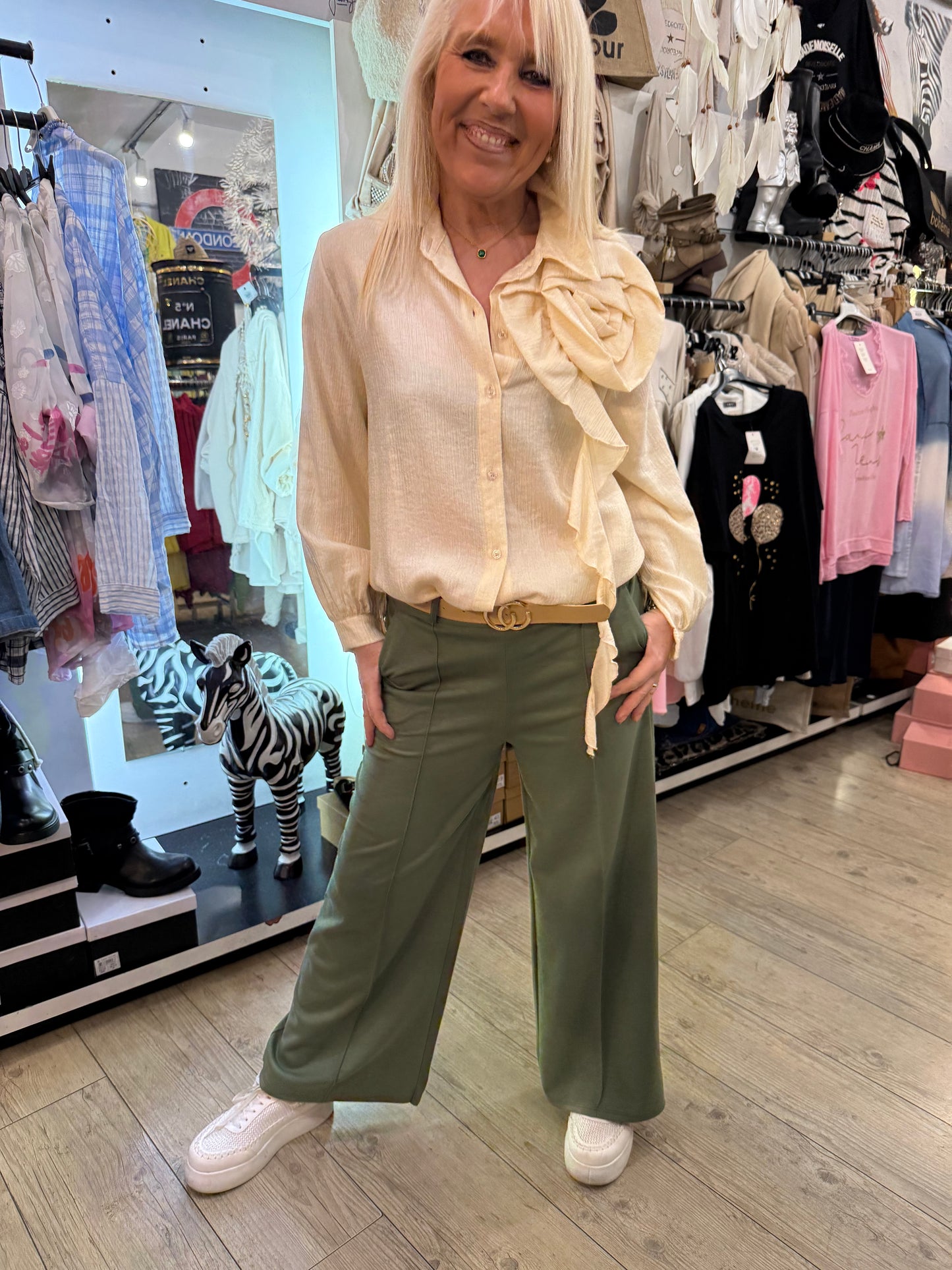 Pantalon Paula kaki