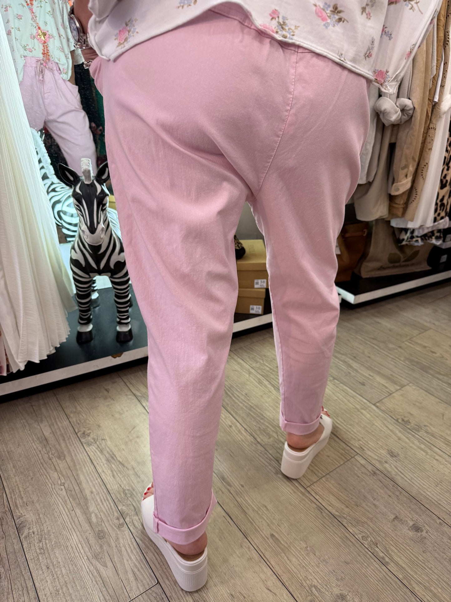 Pantalon magique gde taille rose