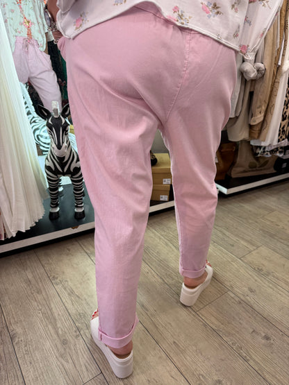 Pantalon magique gde taille rose
