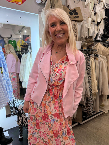 Veste perfecto rose Emilie