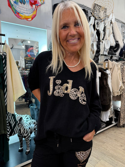 Pull j’adore noir