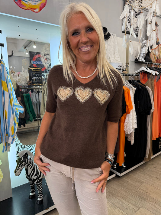 Pull cœur choco