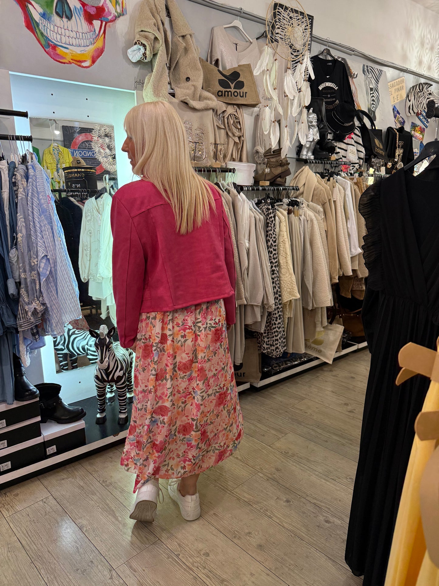 Veste perfecto fushia Émilie