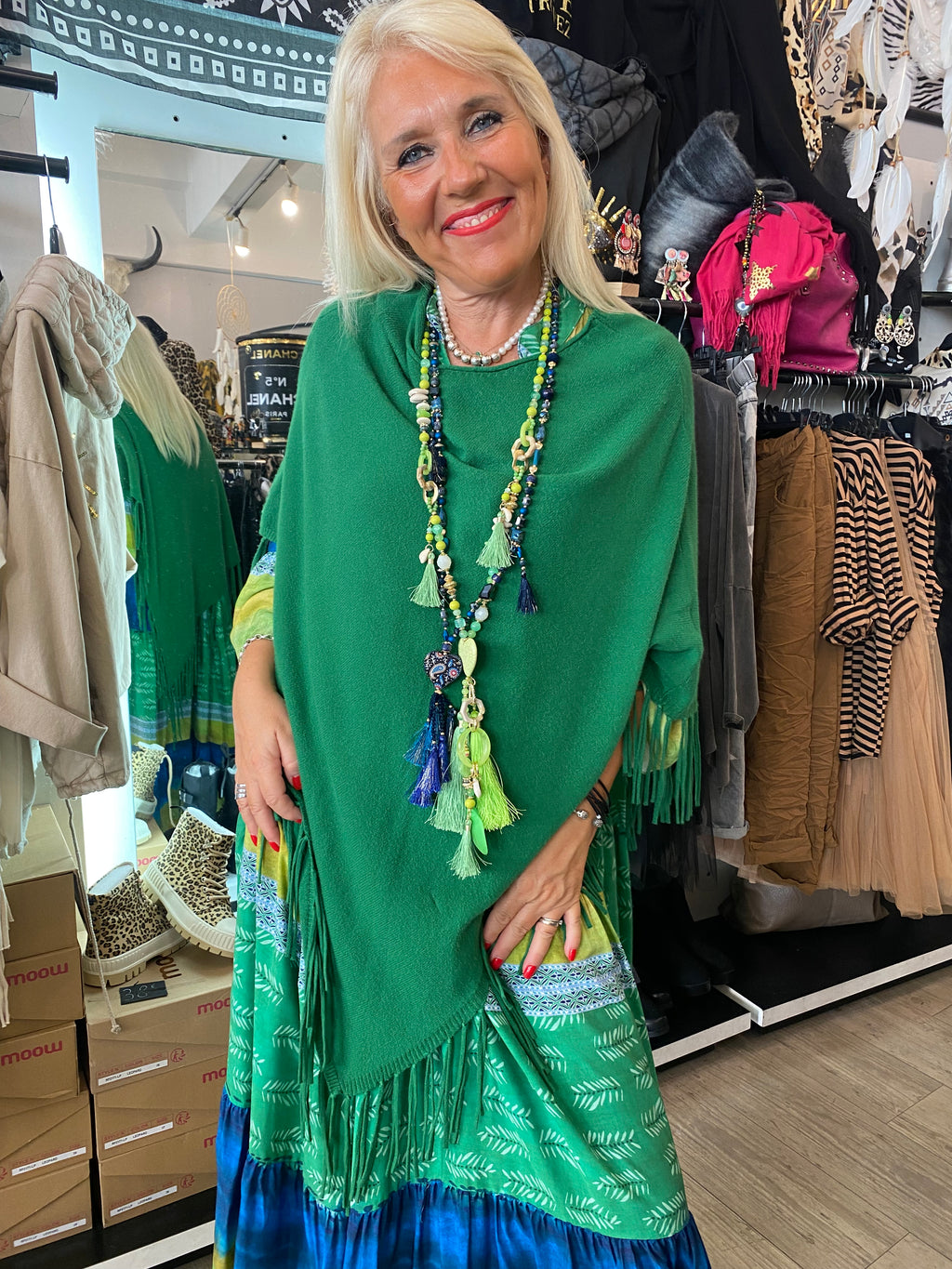Poncho vert