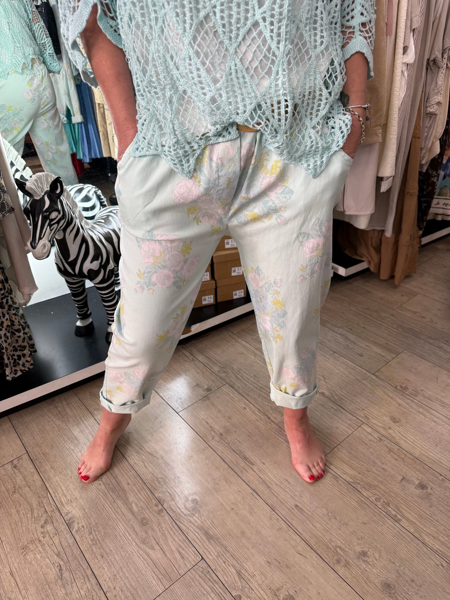 Pantalon Marbella menthe