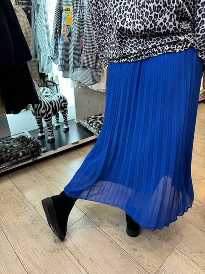 Jupe plissée bleue elec