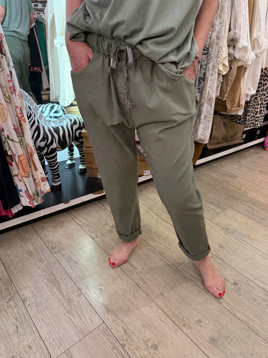 Pantalon magique gde taille kaki