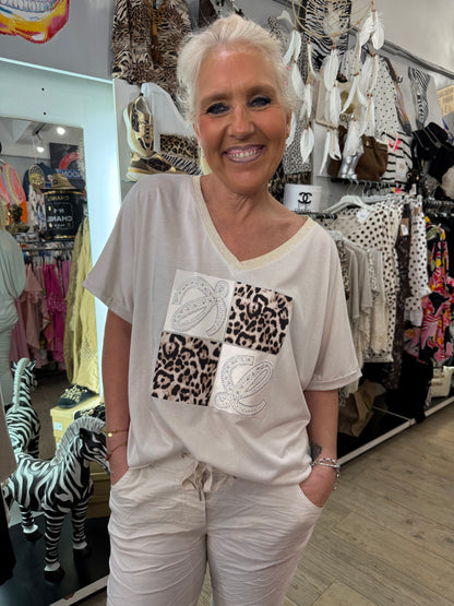 T shirt micky beige