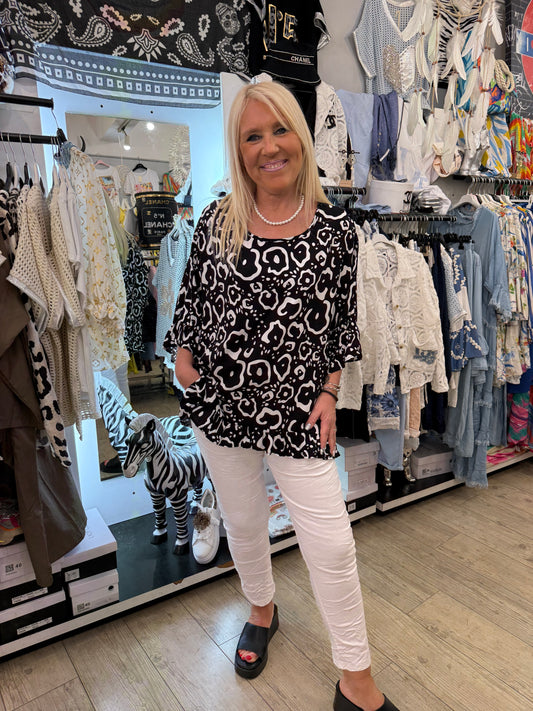 Tunique oversize black&white