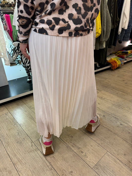 Jupe plissée blanche