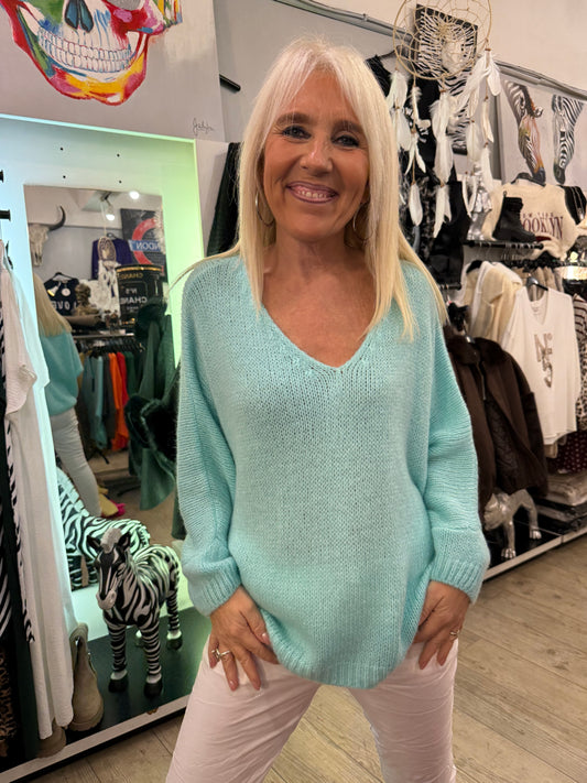 Pull chouchou menthe