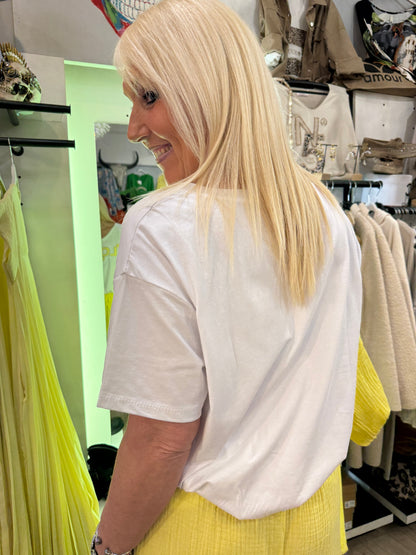 T shirt love jaune