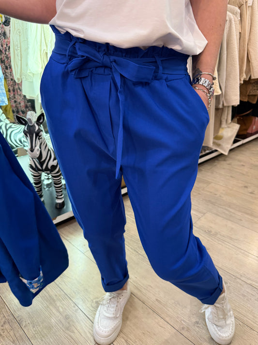 Pantalon magique gde taille Émilie bleu elec