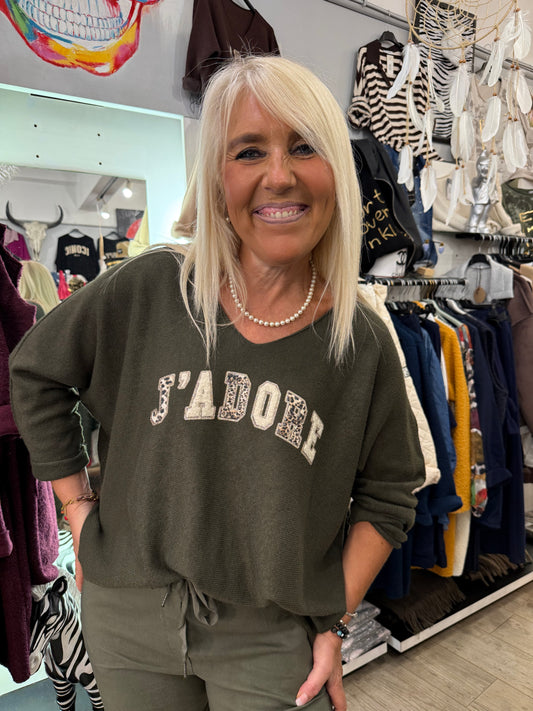 Pull j adore kaki