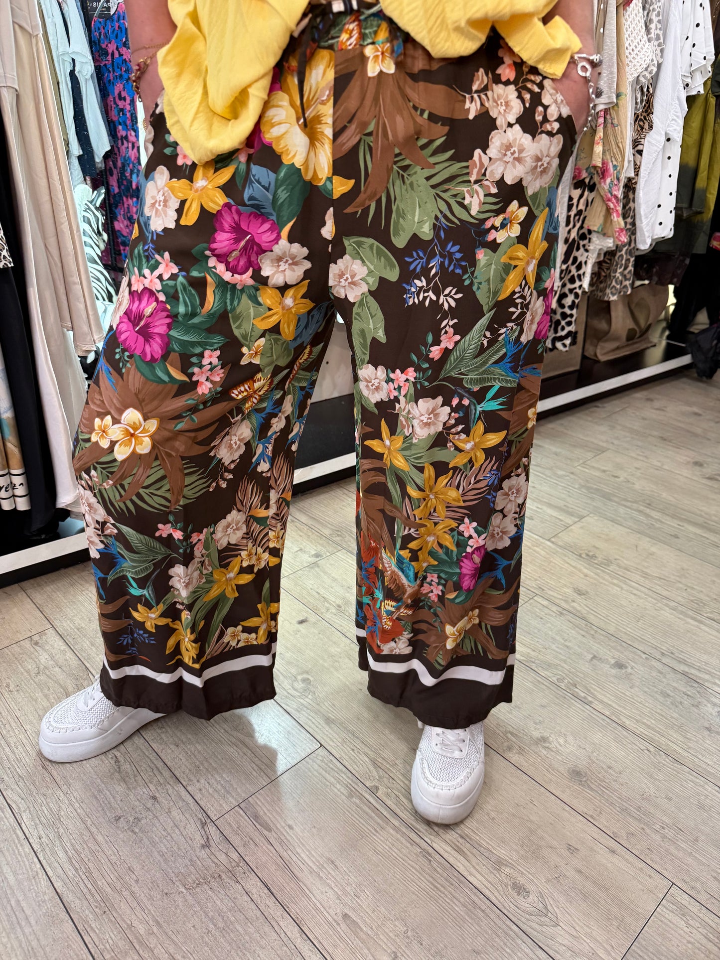Pantalon palazzo choco