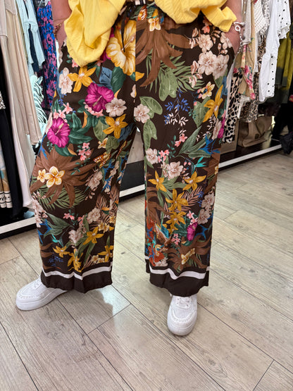 Pantalon palazzo choco