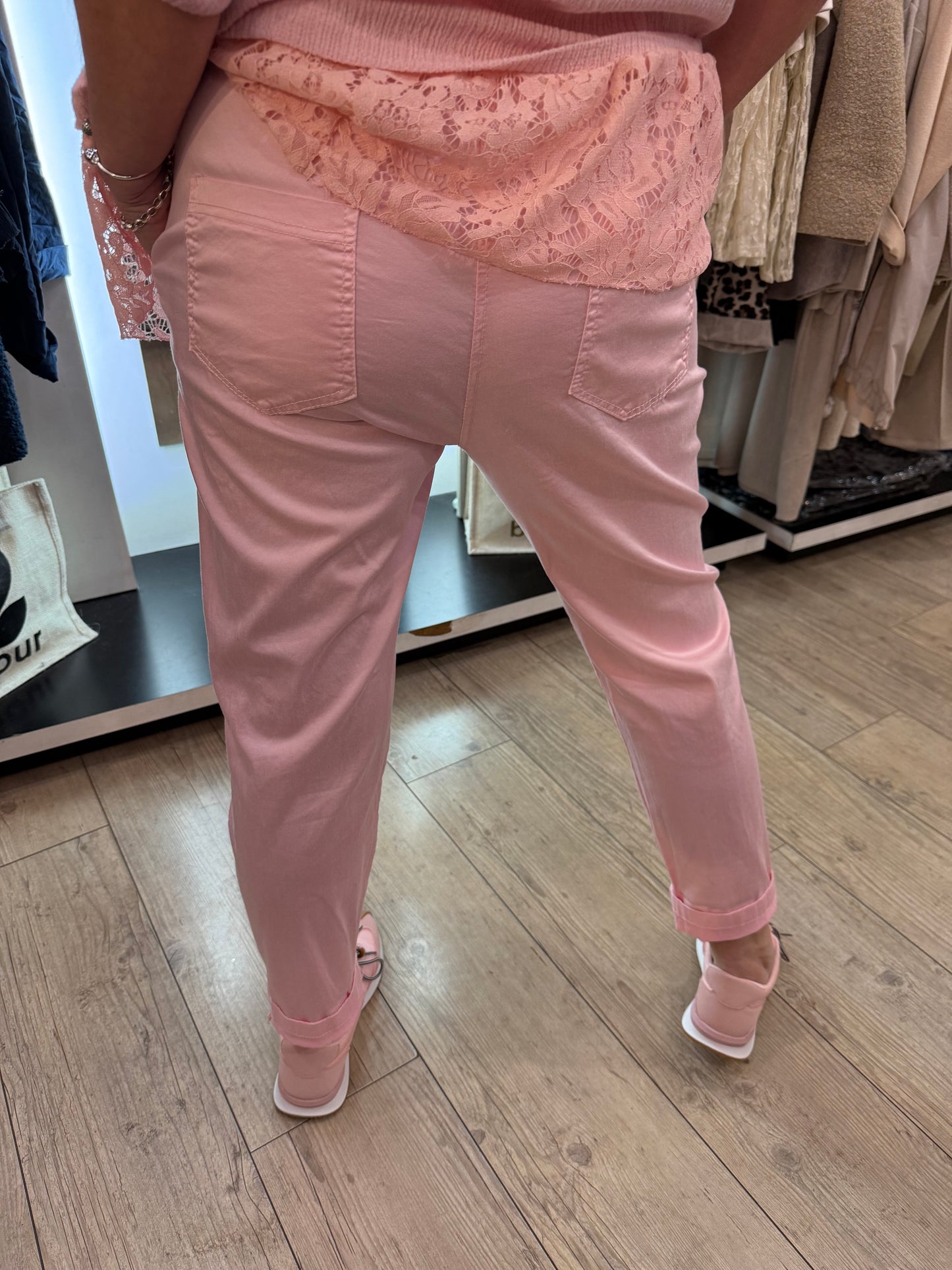 Pantalon chino rose