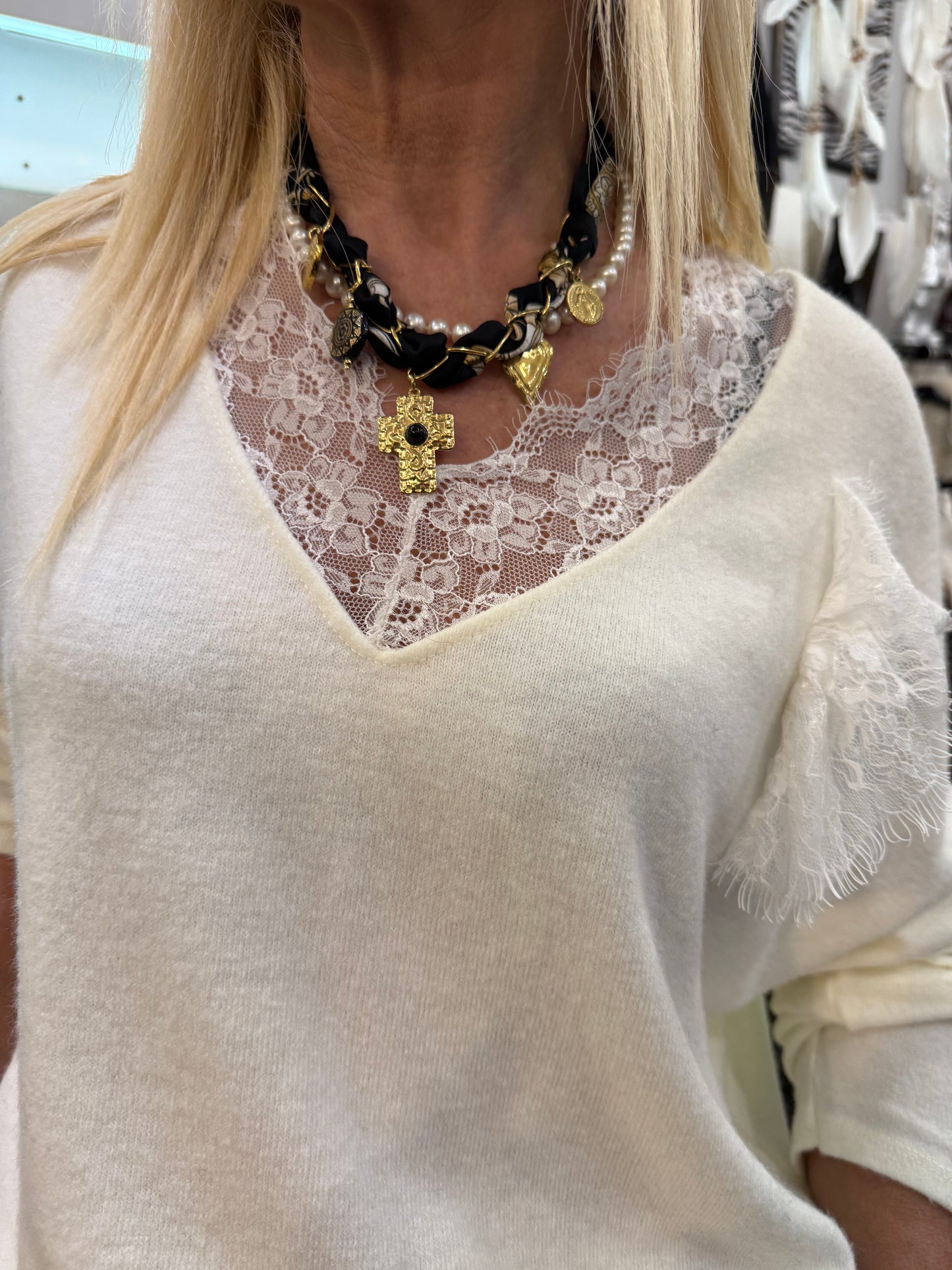 Pull la merveille blanc