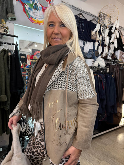Veste Ali beige foncé