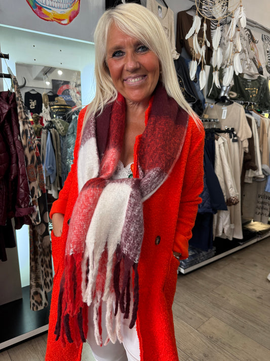 Manteau bouclette orange