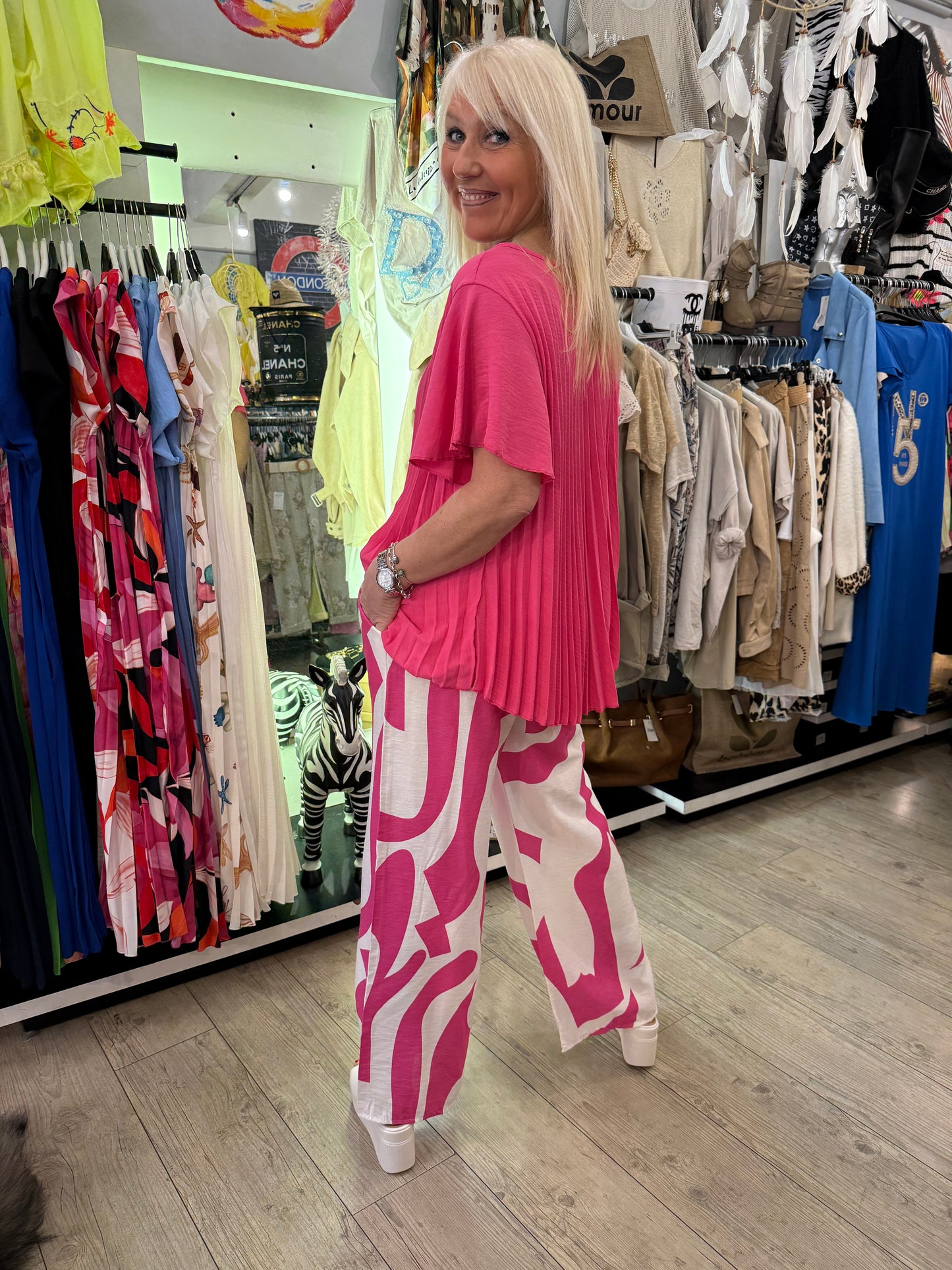 Pantalon marina fushia