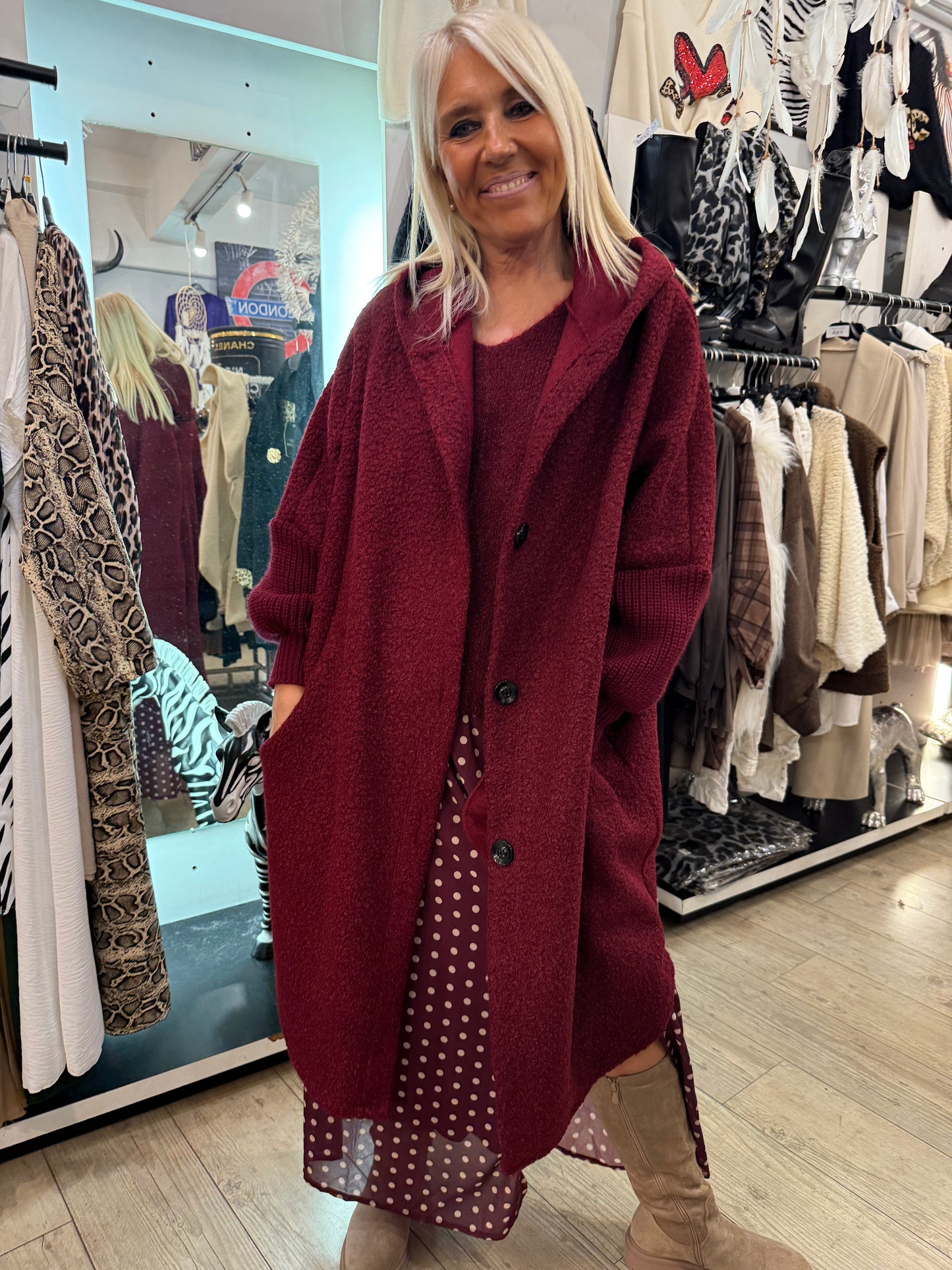 Manteau Vicky bordeaux