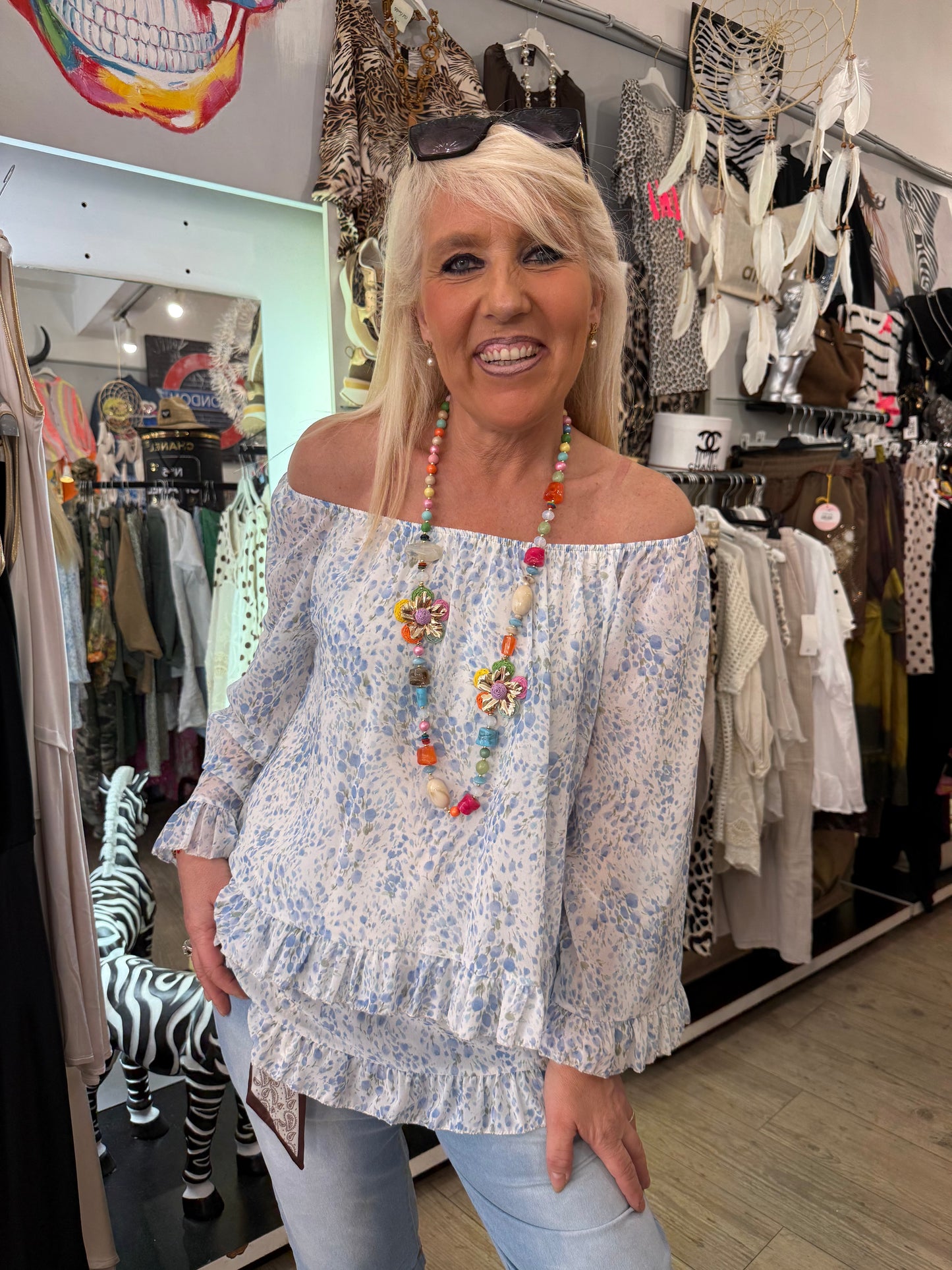 Tunique liberty bleue