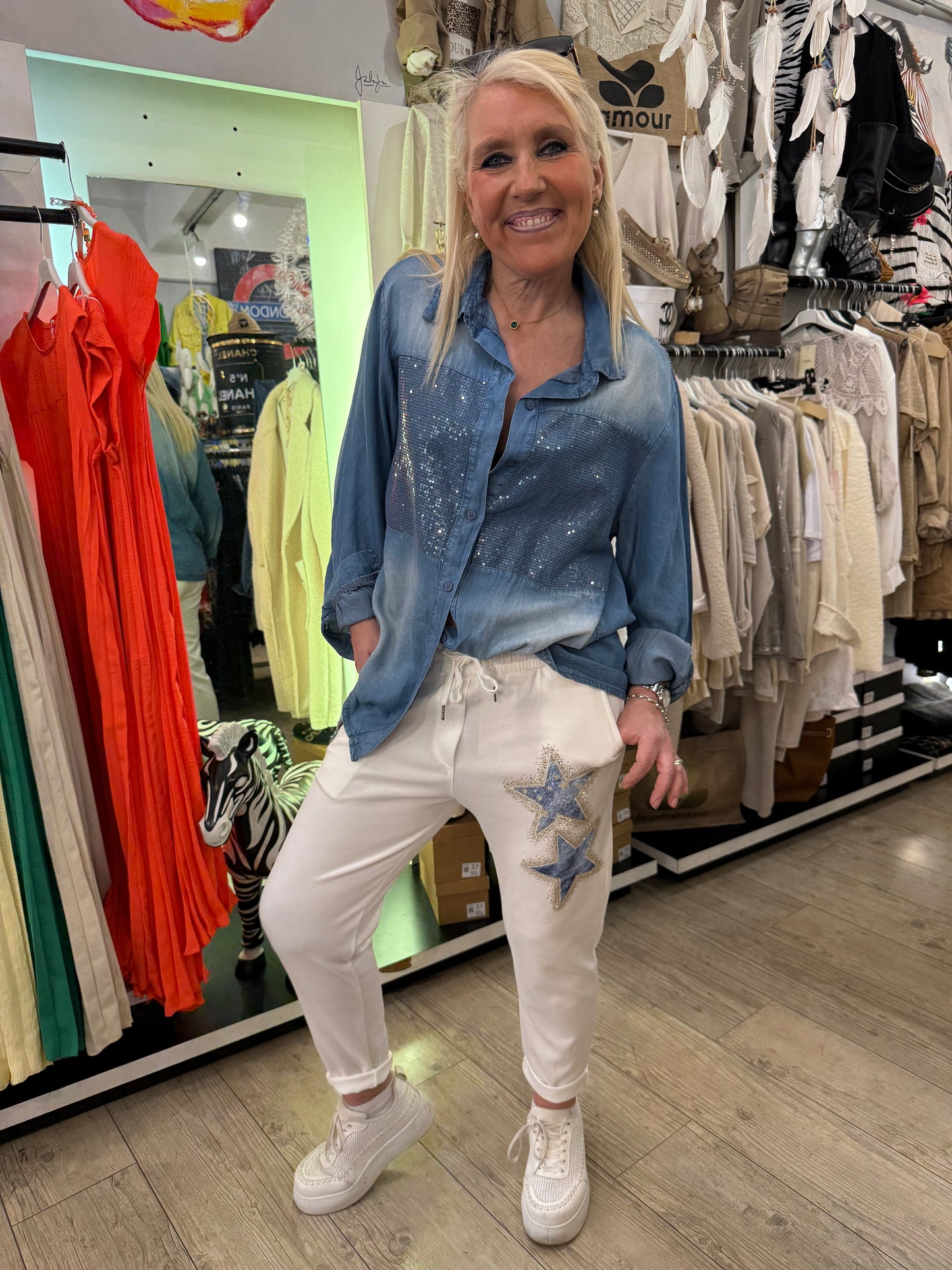 Pantalon star blanc
