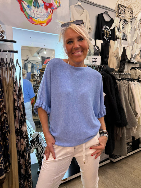 Pull froufrou lavande