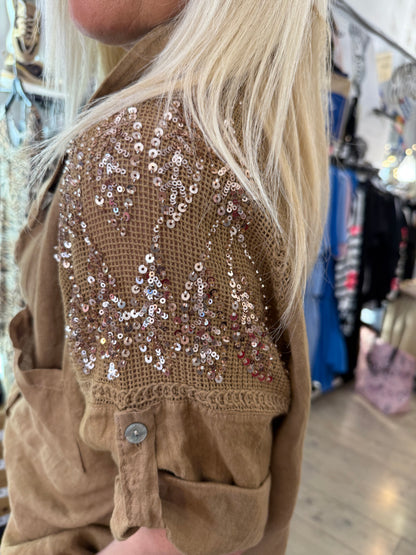Chemise camel Linda