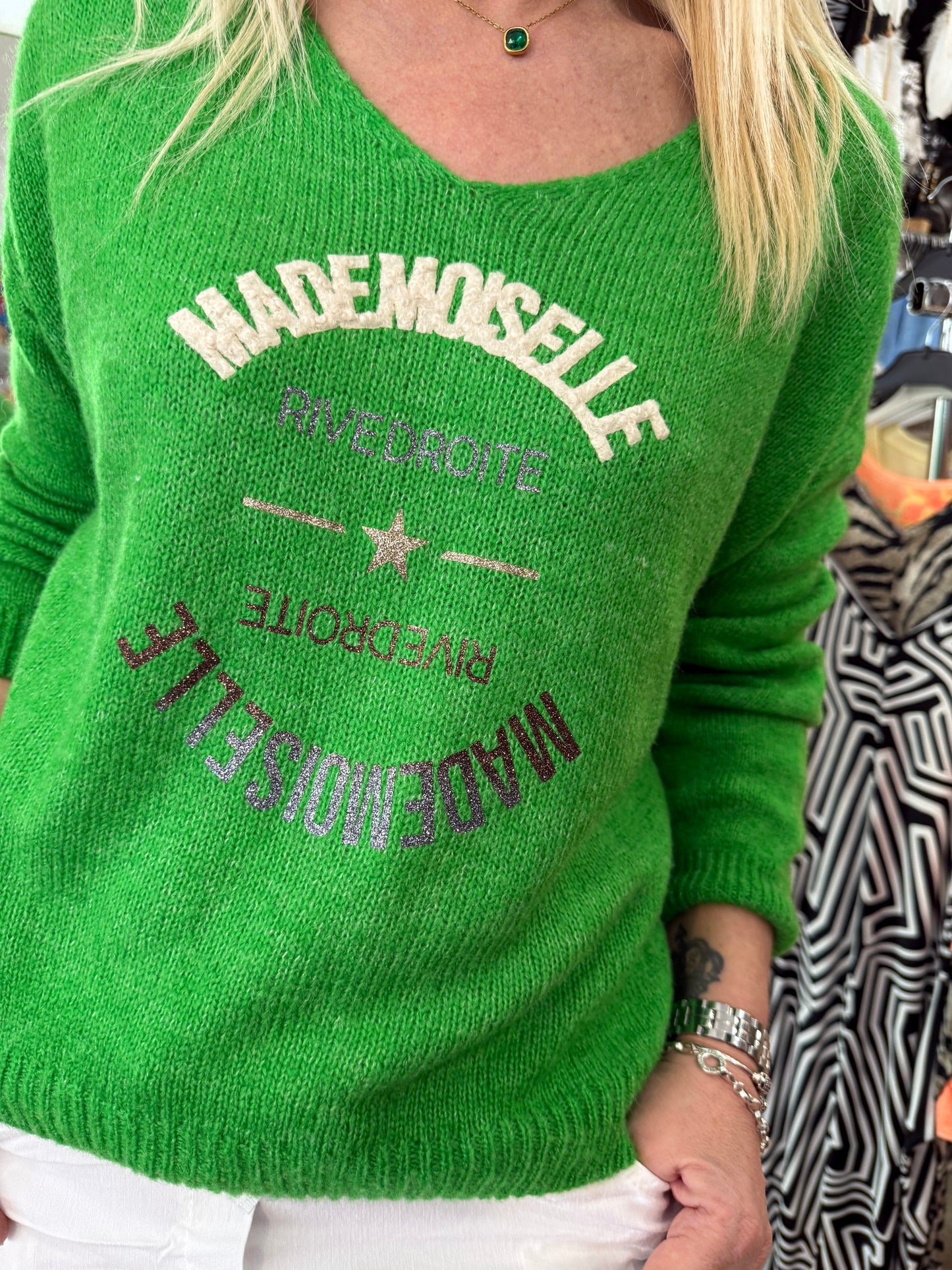 Pull mademoiselle vert