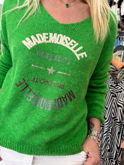 Pull mademoiselle vert