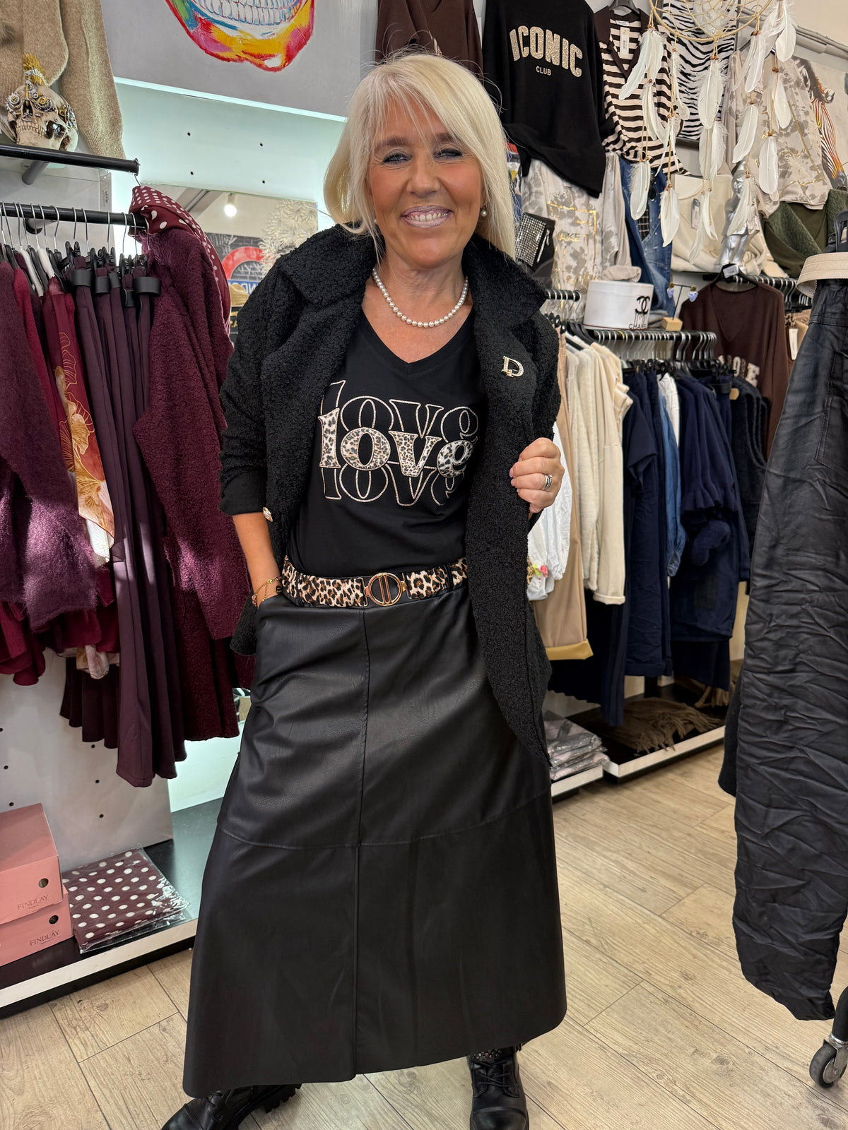 T shirt love noir