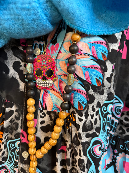 Robe bohème skull