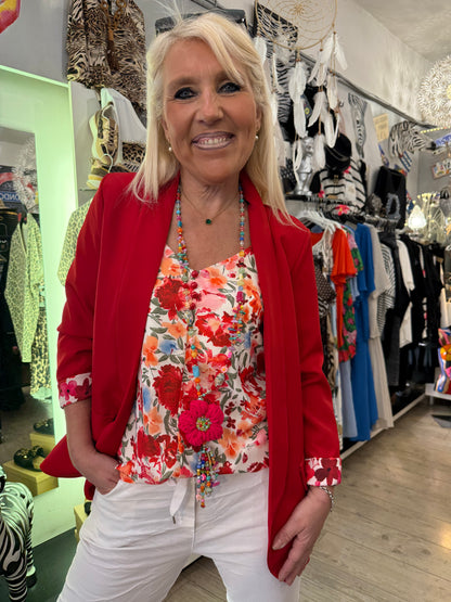 Veste Émilie rouge petite taille