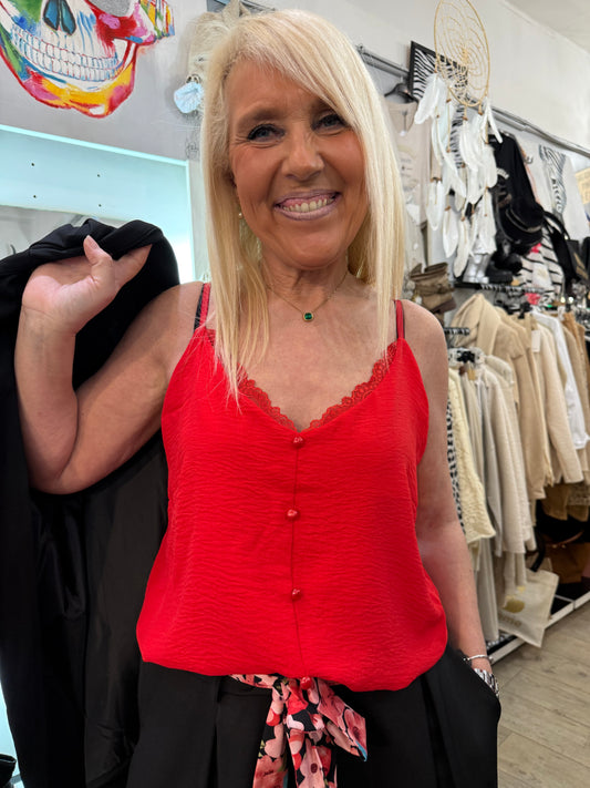 Top Émilie rouge