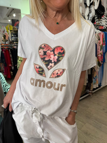 T shirt amour  gde taille