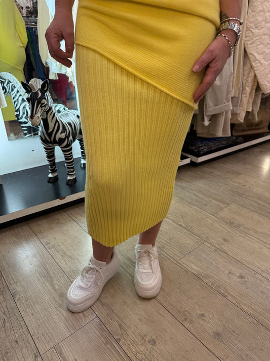 Jupe crayon jaune