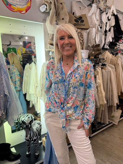 Chemise Émilie bleue