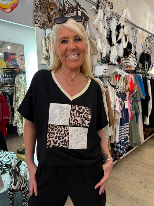 T shirt micky noir