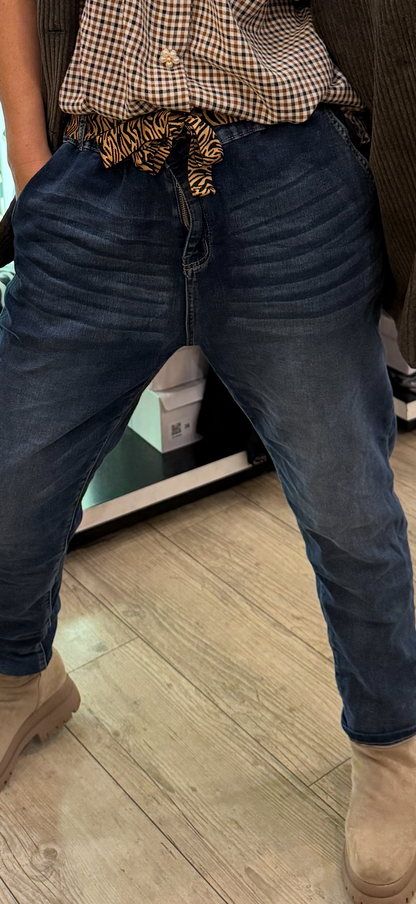 Jean ceinture zèbre