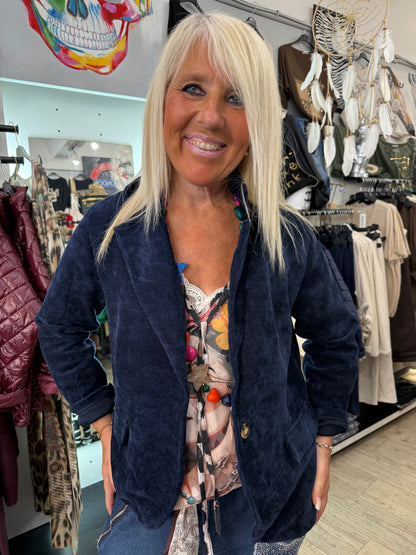 Veste marine velours