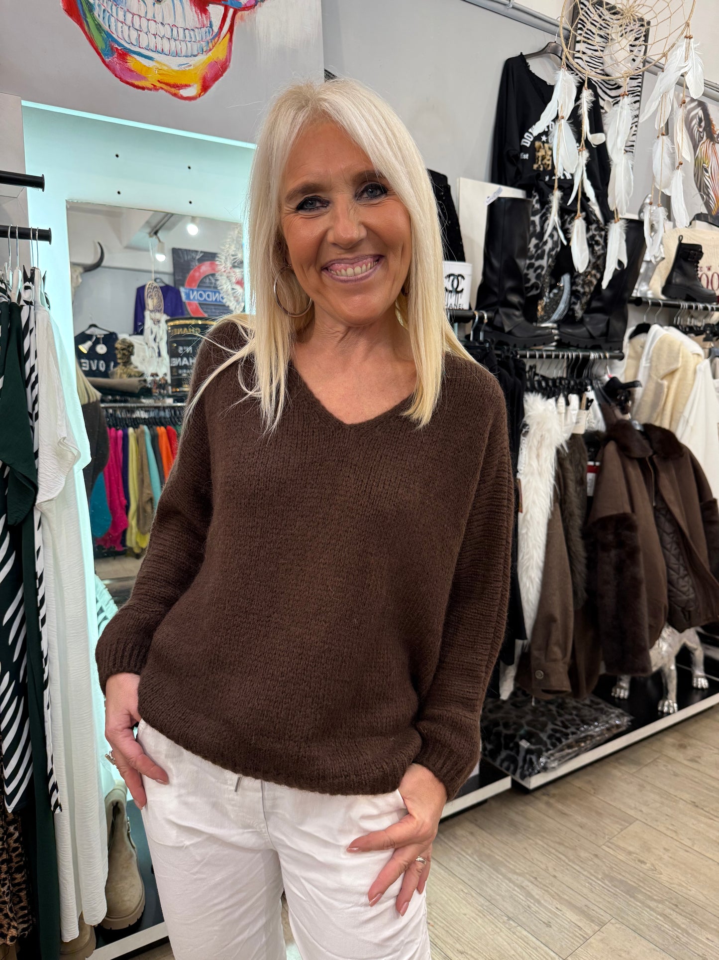 Pull chouchou chocolat