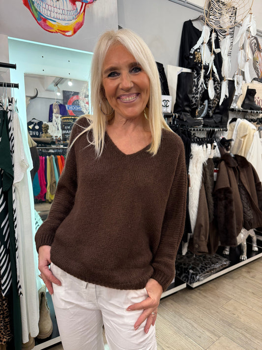 Pull chouchou chocolat