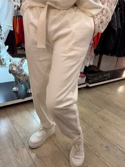 Pantalon velours blanc