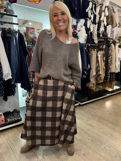 Pull taupe joe