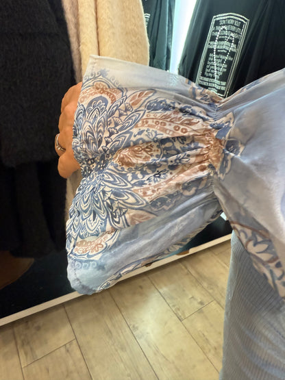 Tunique froufrou ciel