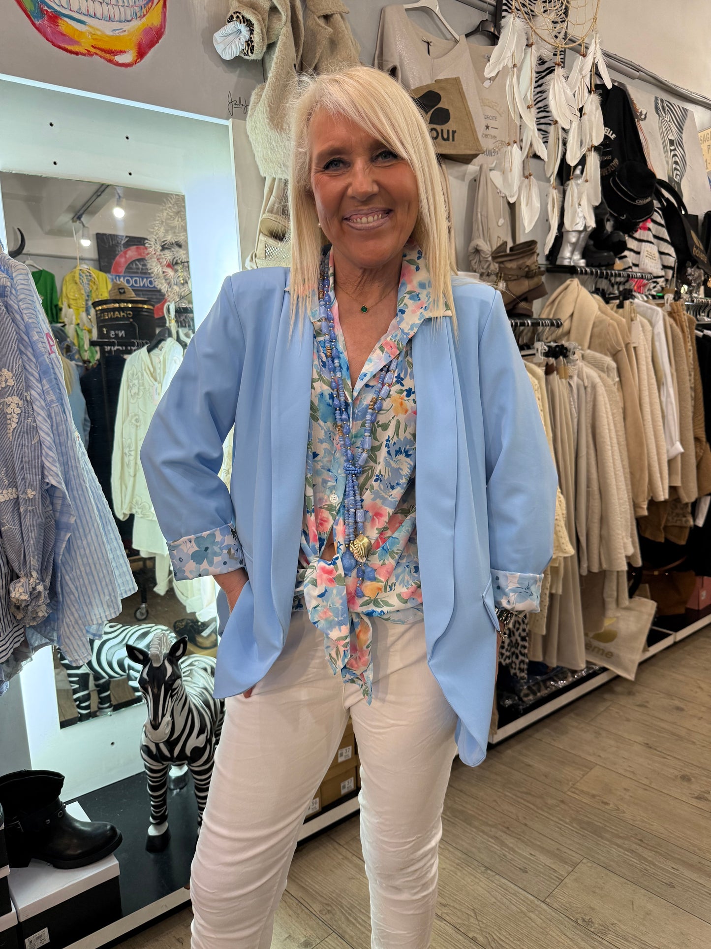 Chemise Émilie bleue