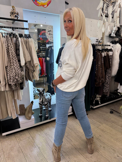 Pull amour blanc
