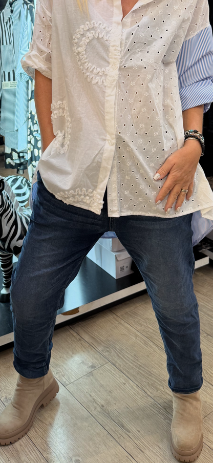 Jean ceinture zèbre